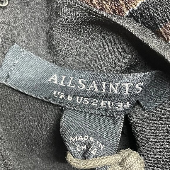 AllSaints Hali Alessandra Animal Print Mini Dress • Size 2 • Brown - Picture 7 of 8